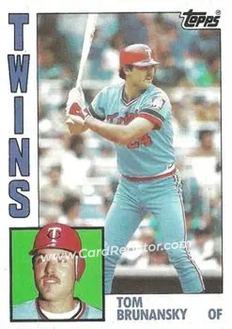 1984 Topps #447 - Tom Brunansky - Minnesota Twins - Front 1984 Topps #447 - Tom Brunansky - Minnesota Twins - Front