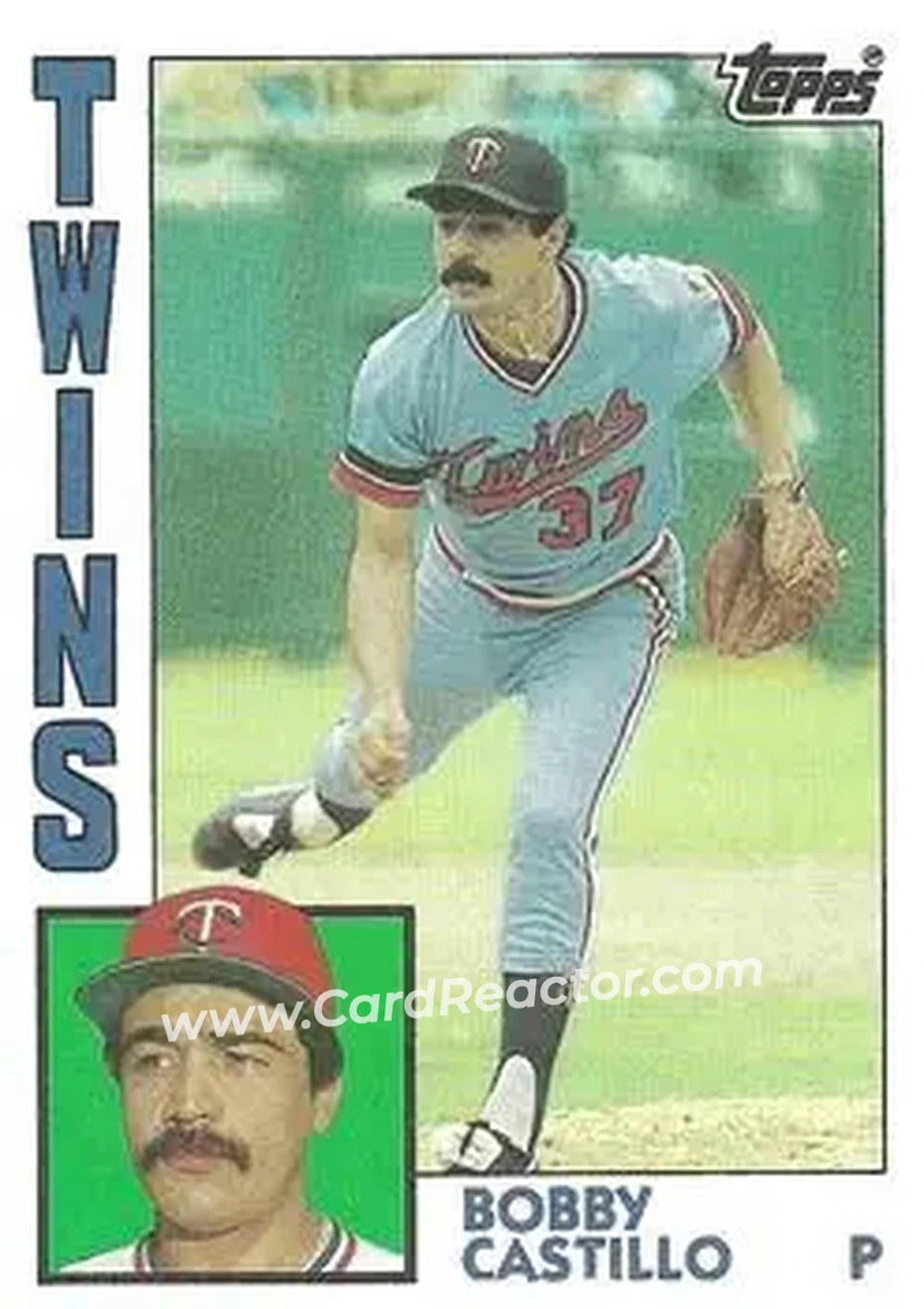 1984 Topps #491 - Bobby Castillo - Minnesota Twins - Front 1984 Topps #491 - Bobby Castillo - Minnesota Twins - Front