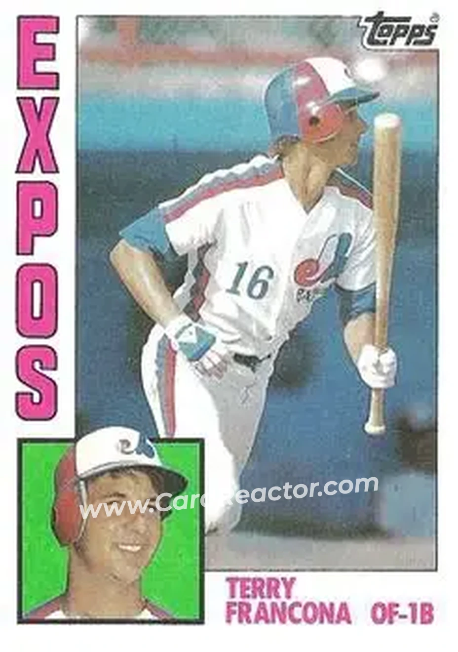 1984 Topps #496 - Terry Francona - Montreal Expos - Front
