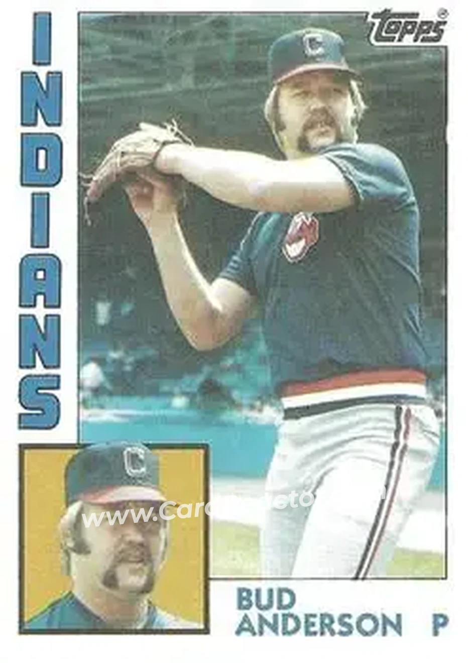 1984 Topps #497 - Bud Anderson - Cleveland Indians - Front