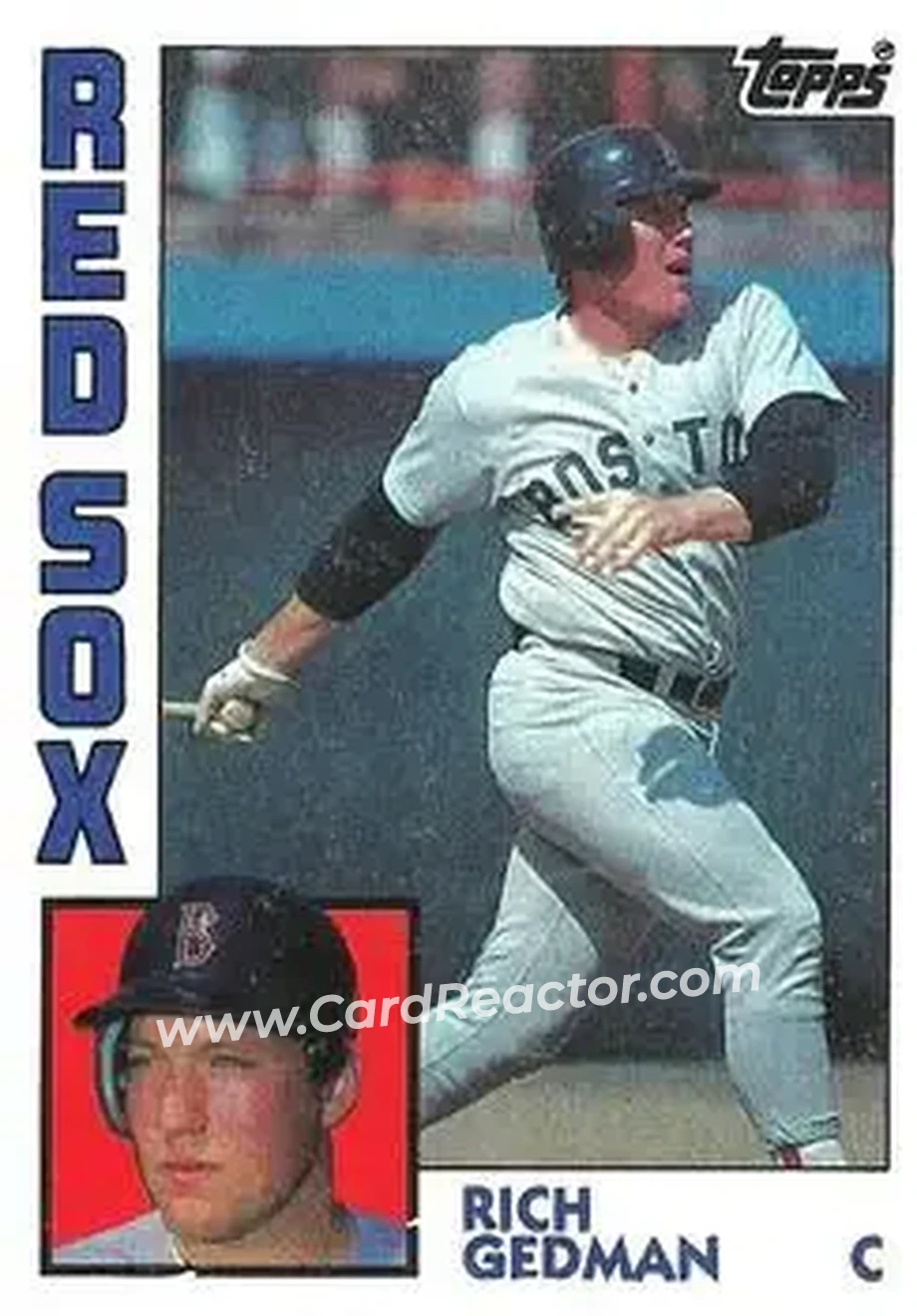 1984 Topps #498 - Rich Gedman - Boston Red Sox - Front