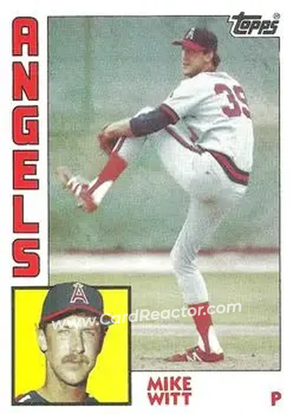 1984 Topps #499 - Mike Witt - California Angels - Front 1984 Topps #499 - Mike Witt - California Angels - Front