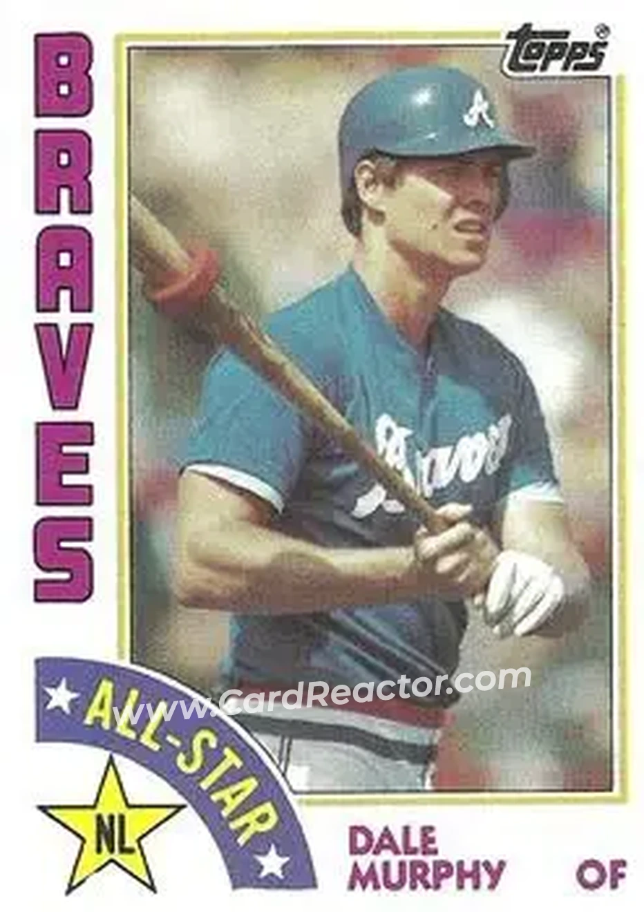 1984 Topps #391 - Dale Murphy - Atlanta Braves - Front