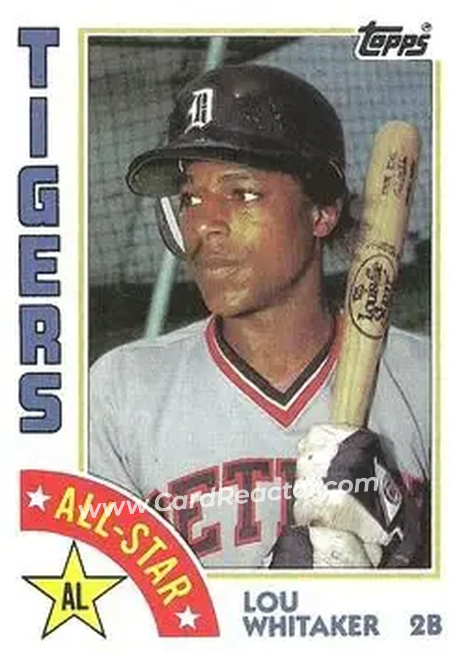 1984 Topps #398 - Lou Whitaker - Detroit Tigers - Front