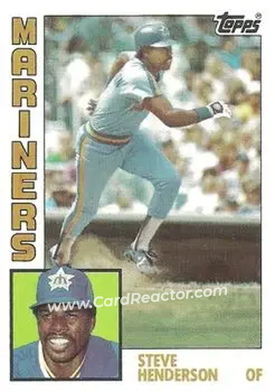 1984 Topps #501 - Steve Henderson - Seattle Mariners - Front 1984 Topps #501 - Steve Henderson - Seattle Mariners - Front