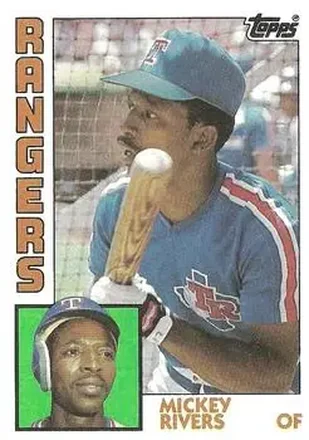 1984 Topps #504 - Mickey Rivers - Texas Rangers