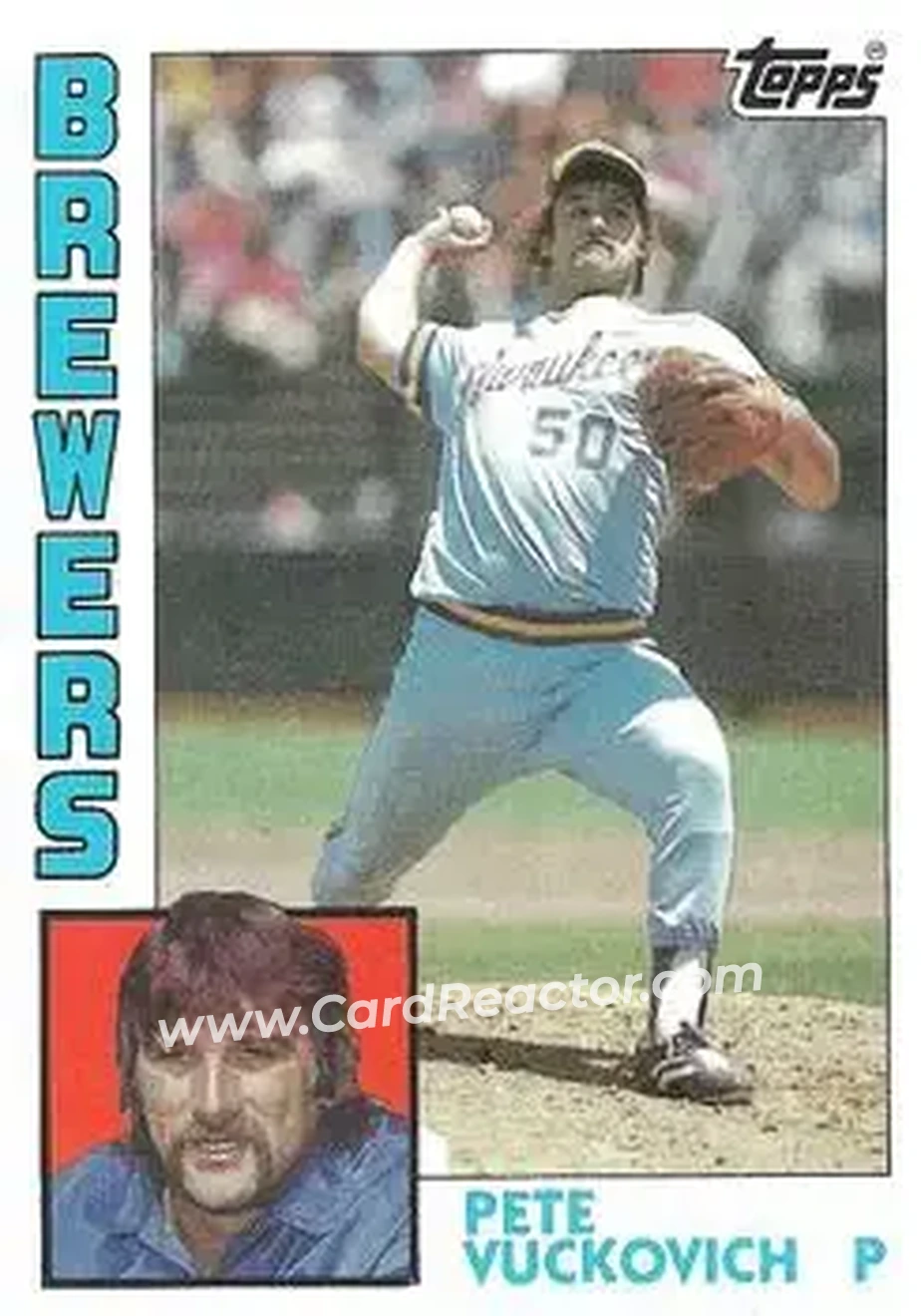1984 Topps #505 - Pete Vuckovich - Milwaukee Brewers - Front
