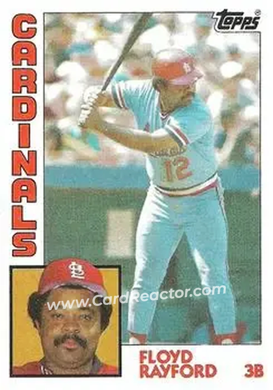 1984 Topps #514 - Floyd Rayford - St. Louis Cardinals - Front