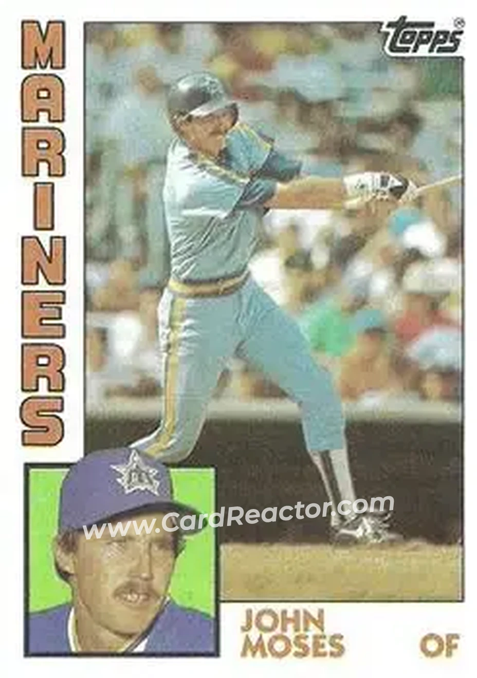 1984 Topps #517 - John Moses - Seattle Mariners - Front