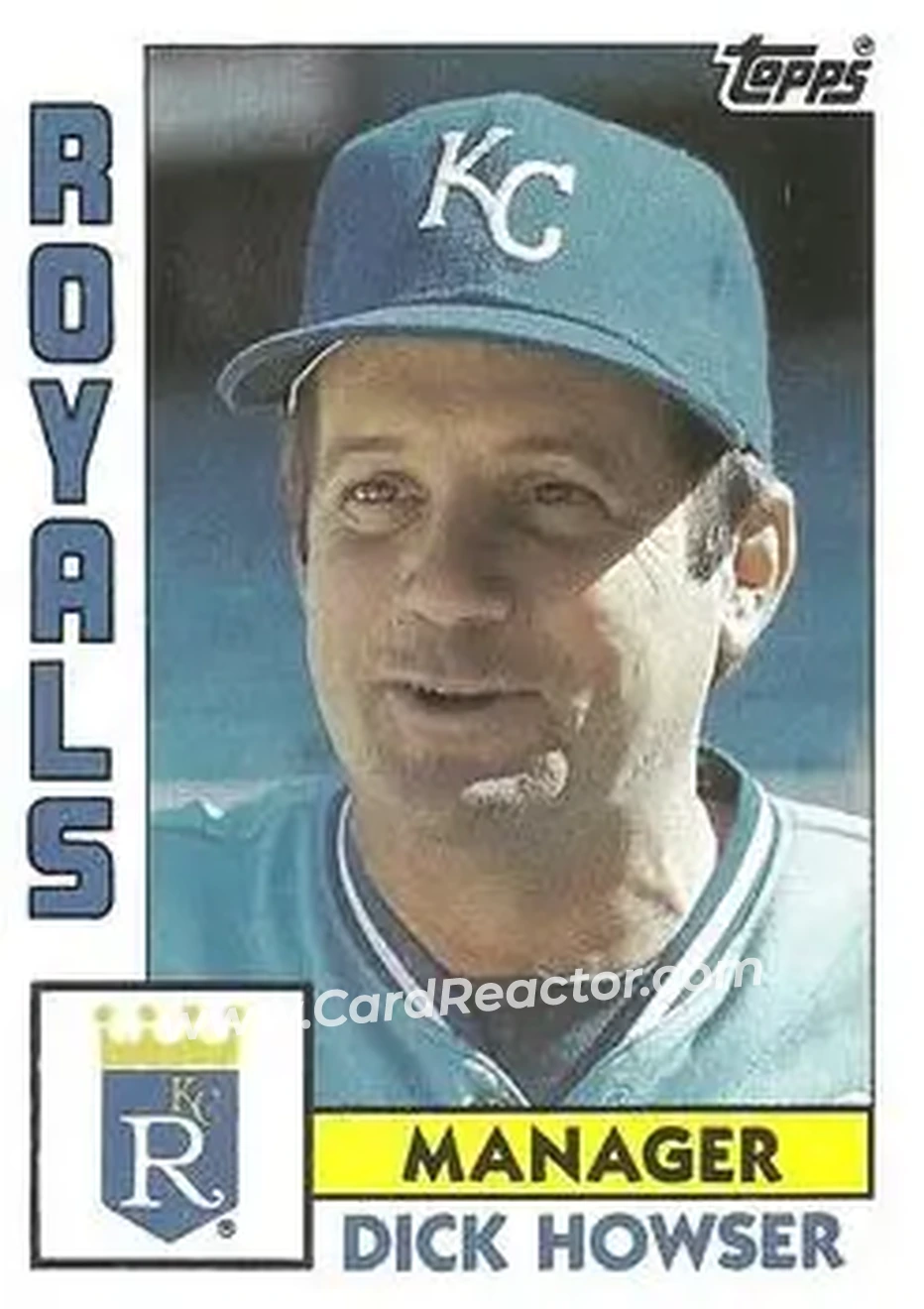 1984 Topps #471 - Dick Howser - Kansas City Royals - Front