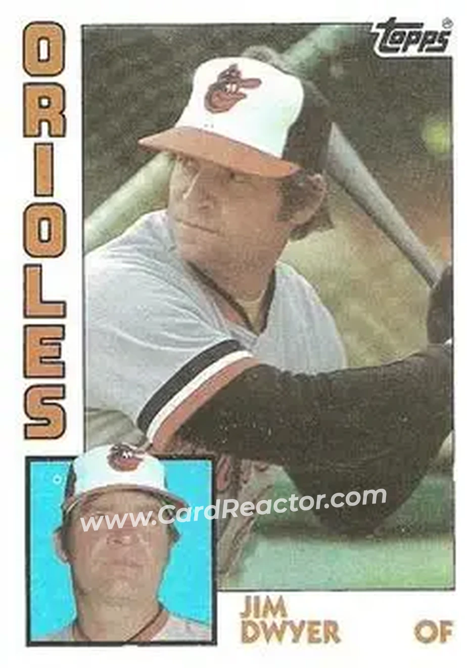 1984 Topps #473 - Jim Dwyer - Baltimore Orioles - Front