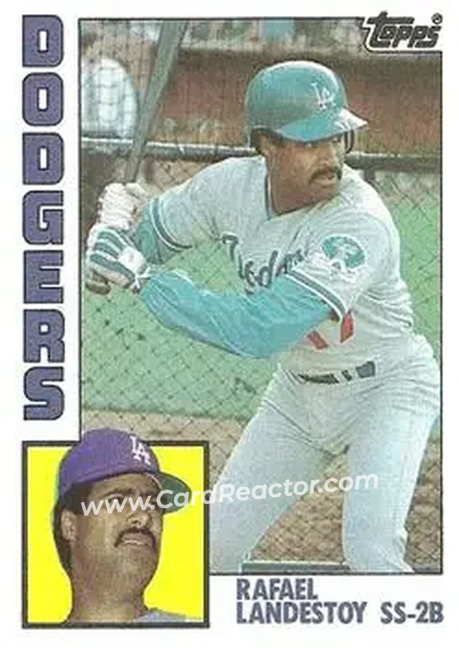 1984 Topps #477 - Rafael Landestoy - Los Angeles Dodgers - Front