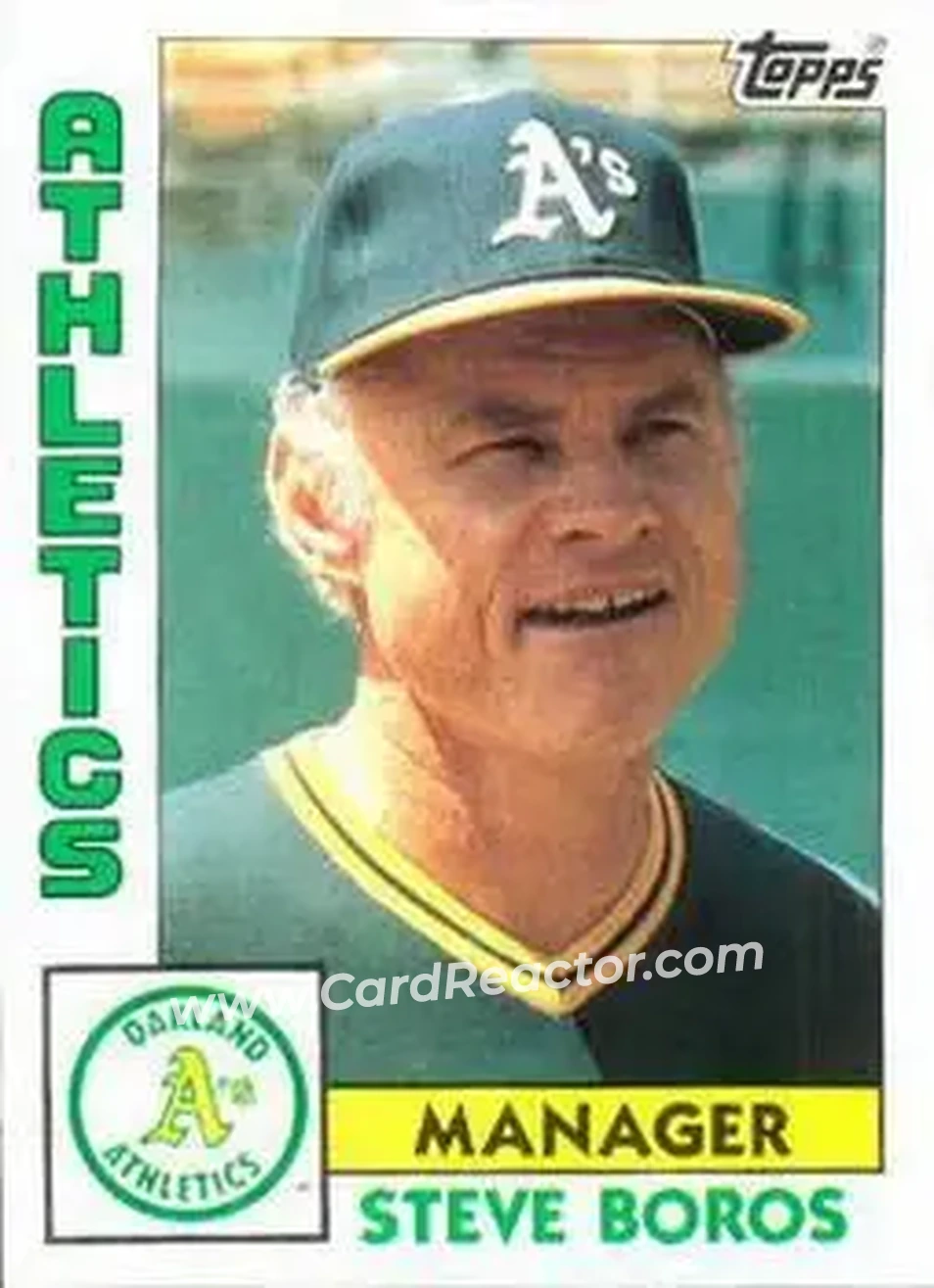 1984 Topps #531 - Steve Boros - Oakland Athletics - Front