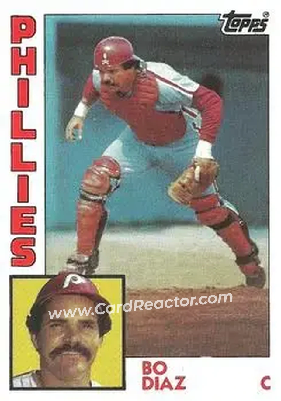 1984 Topps #535 - Bo Diaz - Philadelphia Phillies - Front