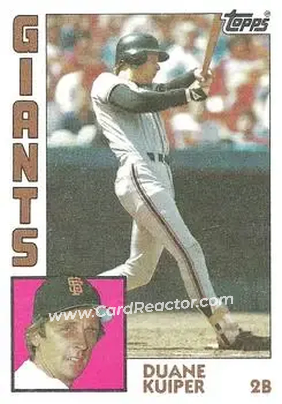 1984 Topps #542 - Duane Kuiper - San Francisco Giants - Front