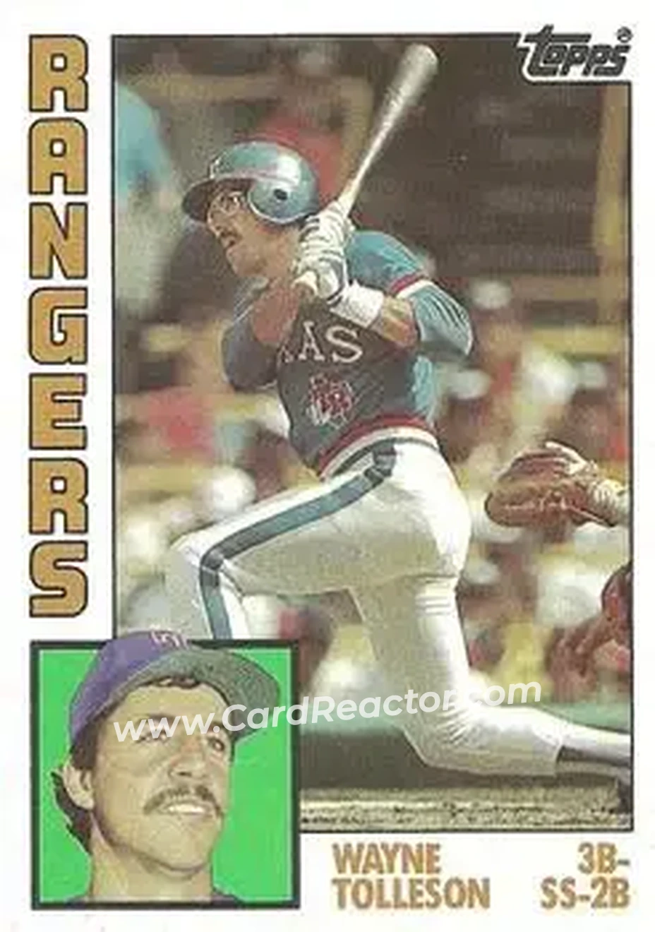 1984 Topps #557 - Wayne Tolleson - Texas Rangers - Front