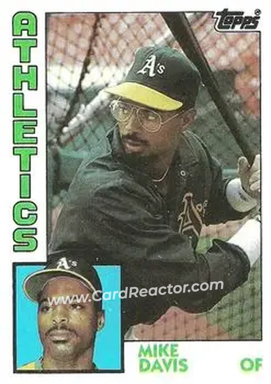 1984 Topps #558 - Mike Davis - Oakland Athletics - Front 1984 Topps #558 - Mike Davis - Oakland Athletics - Front
