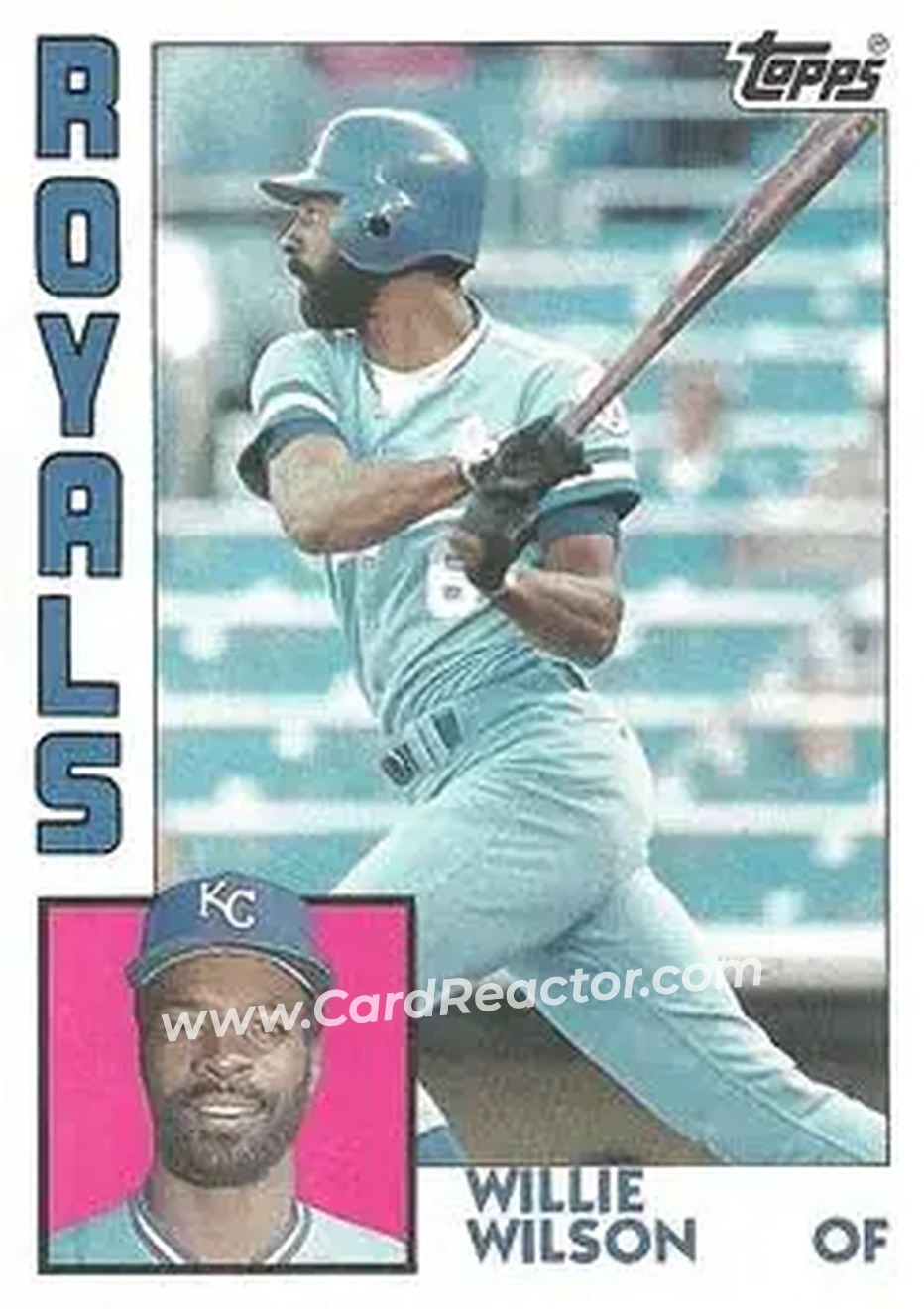 1984 Topps #525 - Willie Wilson - Kansas City Royals - Front