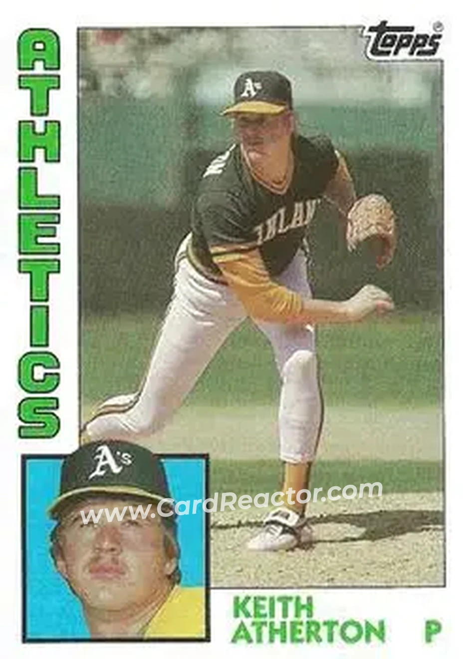 1984 Topps #529 - Keith Atherton - Oakland Athletics - Front