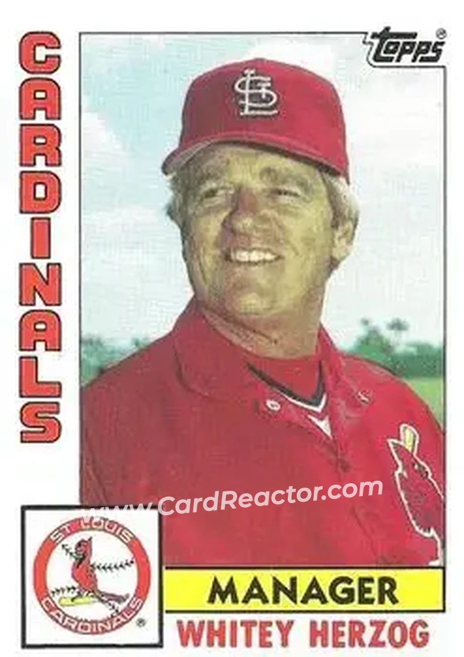 1984 Topps #561 - Whitey Herzog - St. Louis Cardinals - Front