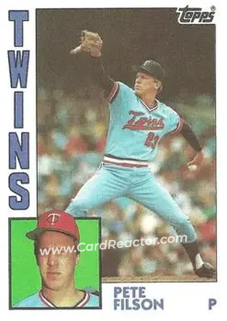 1984 Topps #568 - Pete Filson - Minnesota Twins - Front 1984 Topps #568 - Pete Filson - Minnesota Twins - Front