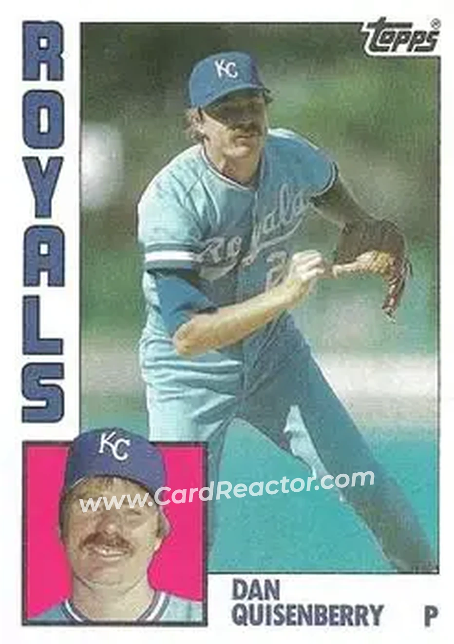 1984 Topps #570 - Dan Quisenberry - Kansas City Royals - Front