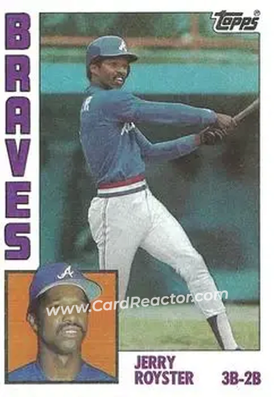 1984 Topps #572 - Jerry Royster - Atlanta Braves - Front 1984 Topps #572 - Jerry Royster - Atlanta Braves - Front