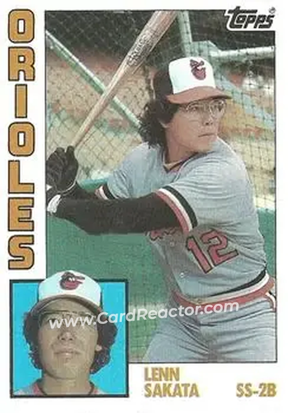 1984 Topps #578 - Lenn Sakata - Baltimore Orioles - Front