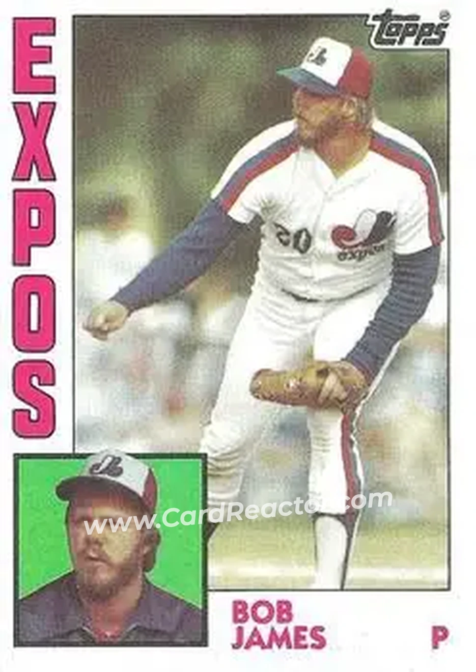 1984 Topps #579 - Bob James - Montreal Expos - Front