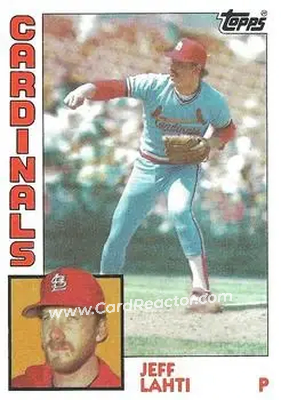 1984 Topps #593 - Jeff Lahti - St. Louis Cardinals - Front