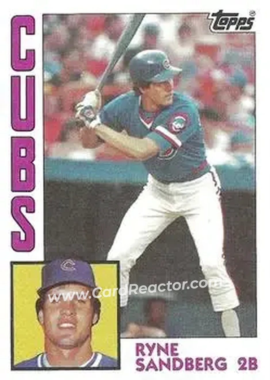1984 Topps #596 - Ryne Sandberg - Chicago Cubs - Front