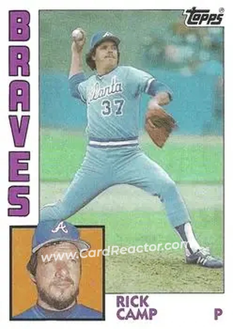 1984 Topps #597 - Rick Camp - Atlanta Braves - Front