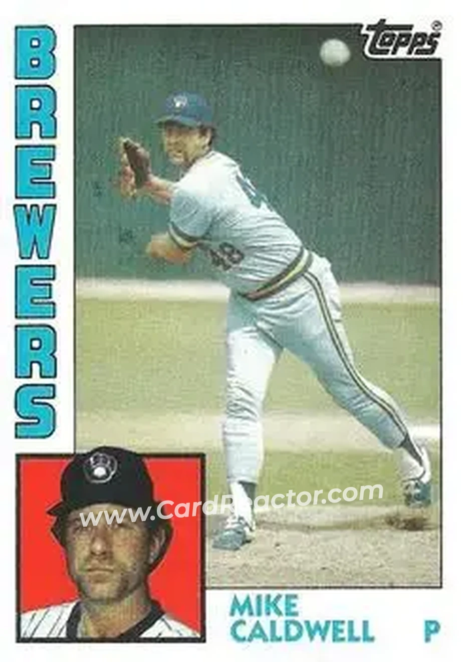 1984 Topps #605 - Mike Caldwell - Milwaukee Brewers - Front
