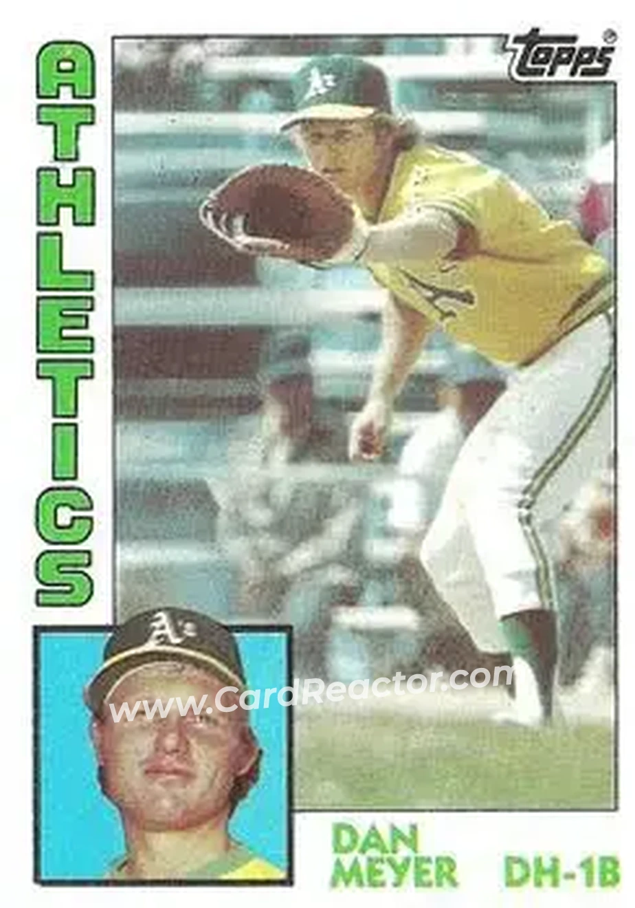 1984 Topps #609 - Dan Meyer - Oakland Athletics - Front