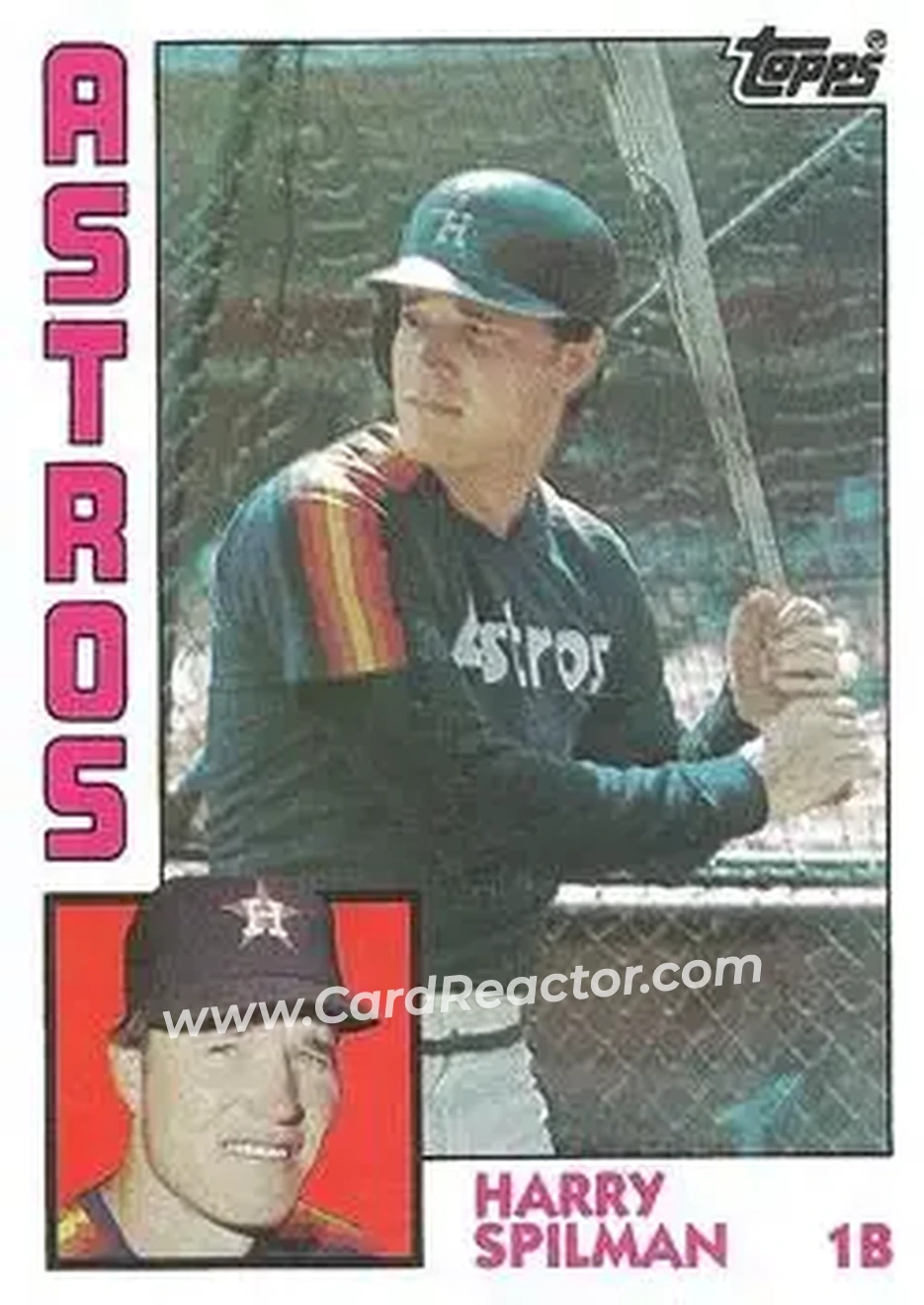 1984 Topps #612 - Harry Spilman - Houston Astros - Front