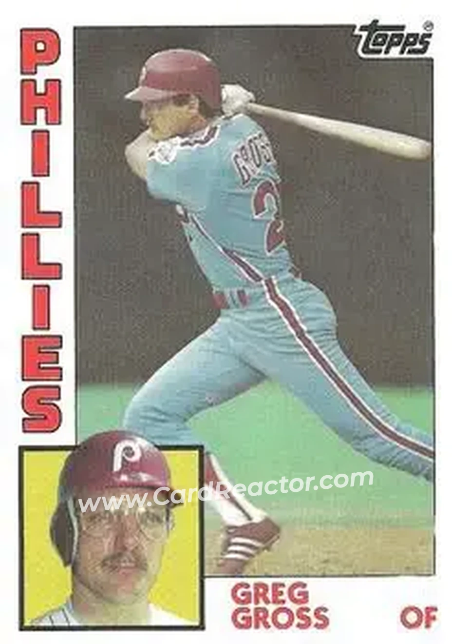 1984 Topps #613 - Greg Gross - Philadelphia Phillies - Front 1984 Topps #613 - Greg Gross - Philadelphia Phillies - Front