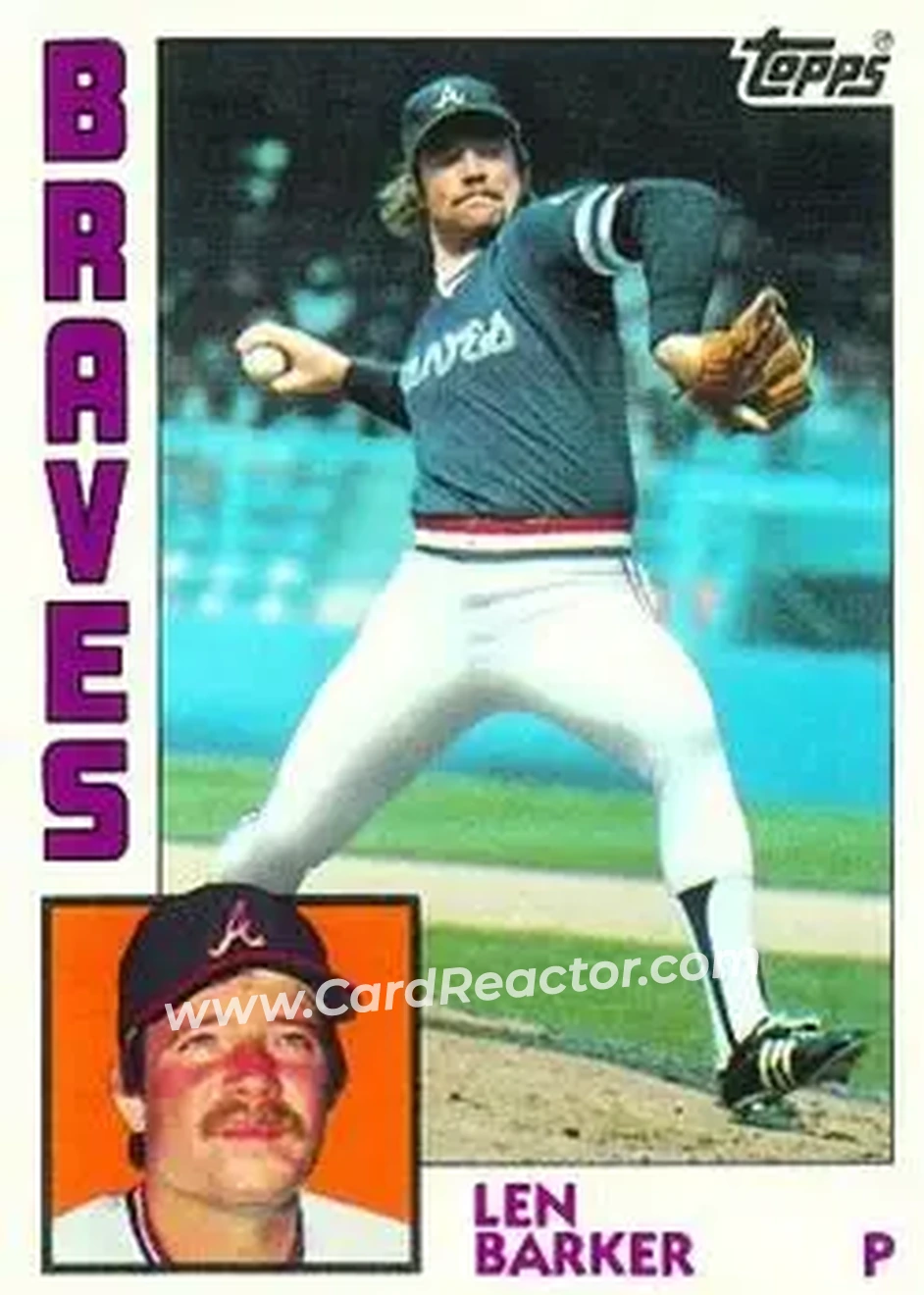 1984 Topps #614 - Len Barker - Atlanta Braves - Front 1984 Topps #614 - Len Barker - Atlanta Braves - Front