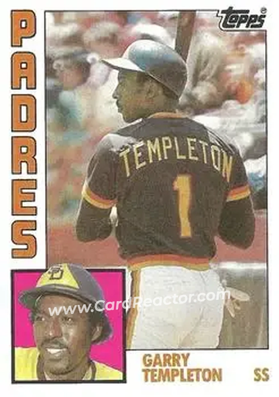1984 Topps #615 - Garry Templeton - San Diego Padres - Front