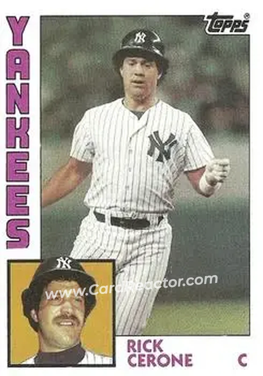 1984 Topps #617 - Rick Cerone - New York Yankees - Front