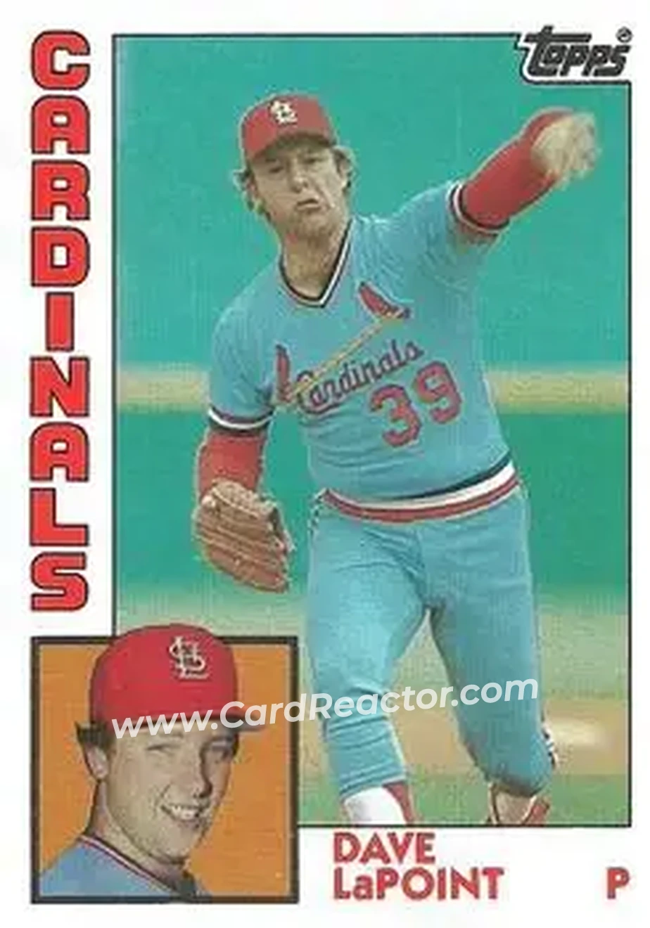 1984 Topps #627 - Dave LaPoint - St. Louis Cardinals - Front