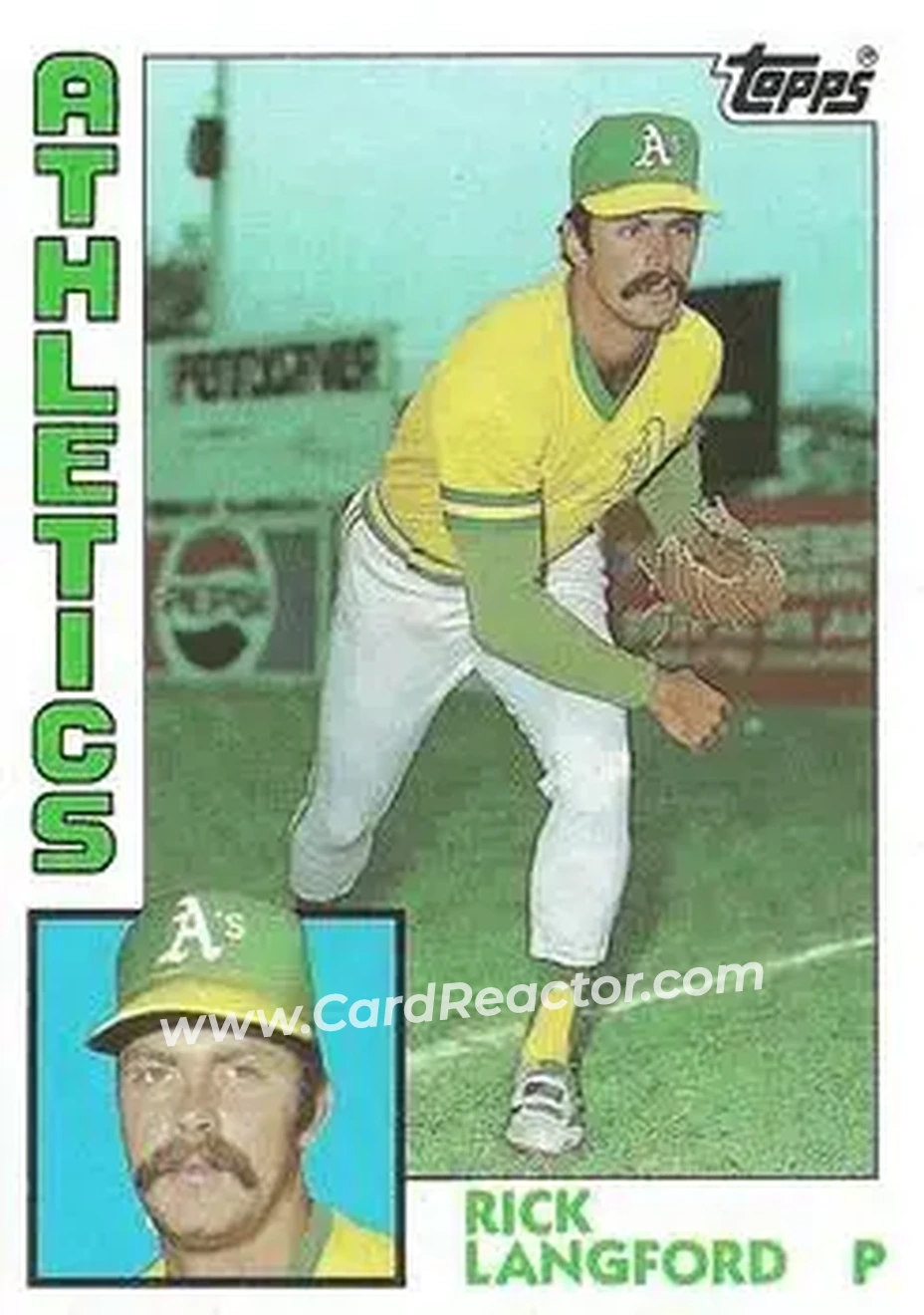 1984 Topps #629 - Rick Langford - Oakland Athletics - Front 1984 Topps #629 - Rick Langford - Oakland Athletics - Front