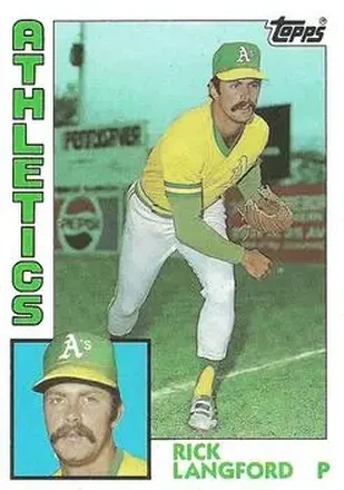 1984 Topps #629 - Rick Langford - Oakland Athletics 1984 Topps #629 - Rick Langford - Oakland Athletics