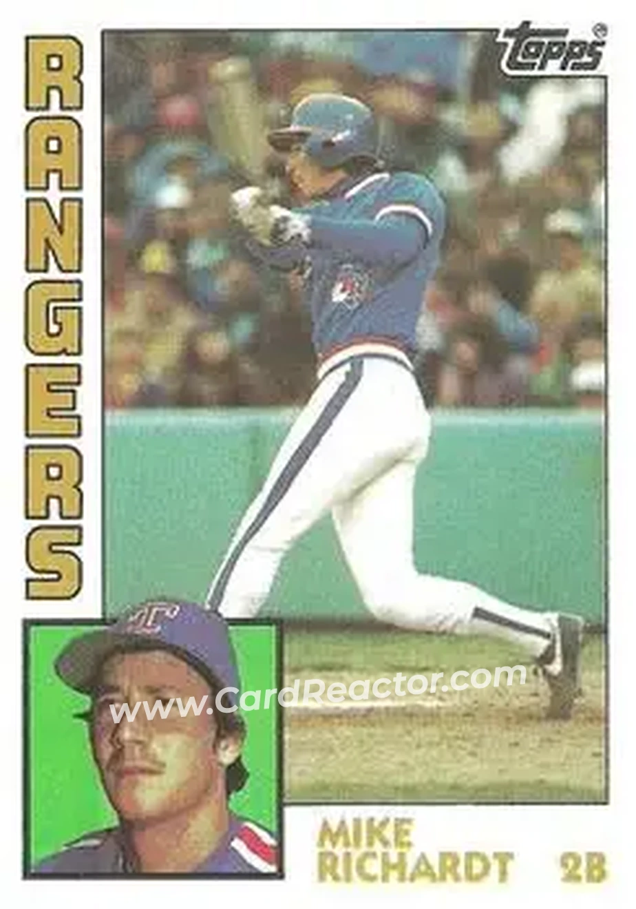 1984 Topps #641 - Mike Richardt - Texas Rangers - Front