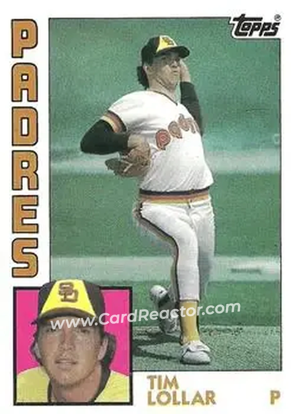 1984 Topps #644 - Tim Lollar - San Diego Padres - Front 1984 Topps #644 - Tim Lollar - San Diego Padres - Front