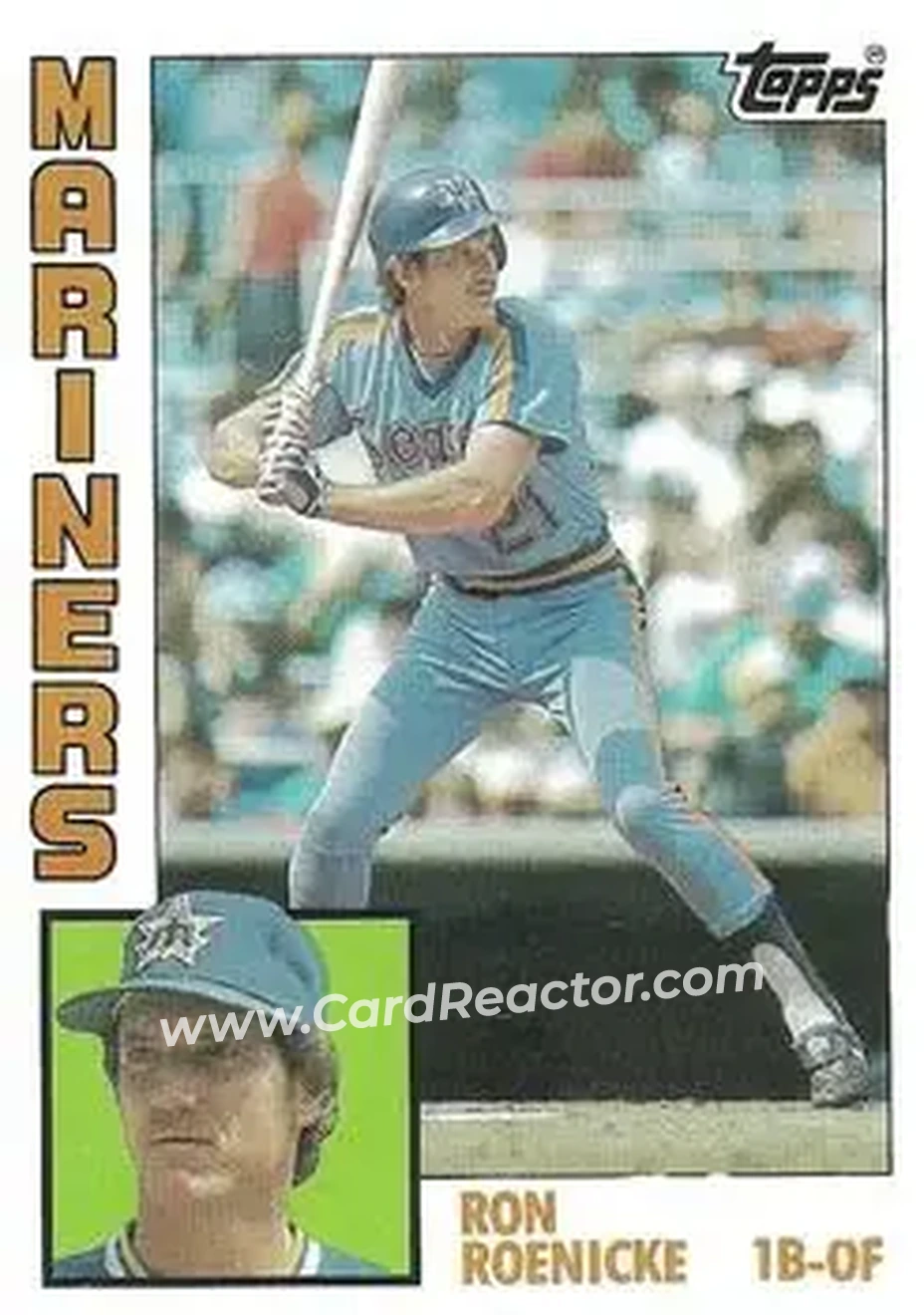 1984 Topps #647 - Ron Roenicke - Seattle Mariners - Front