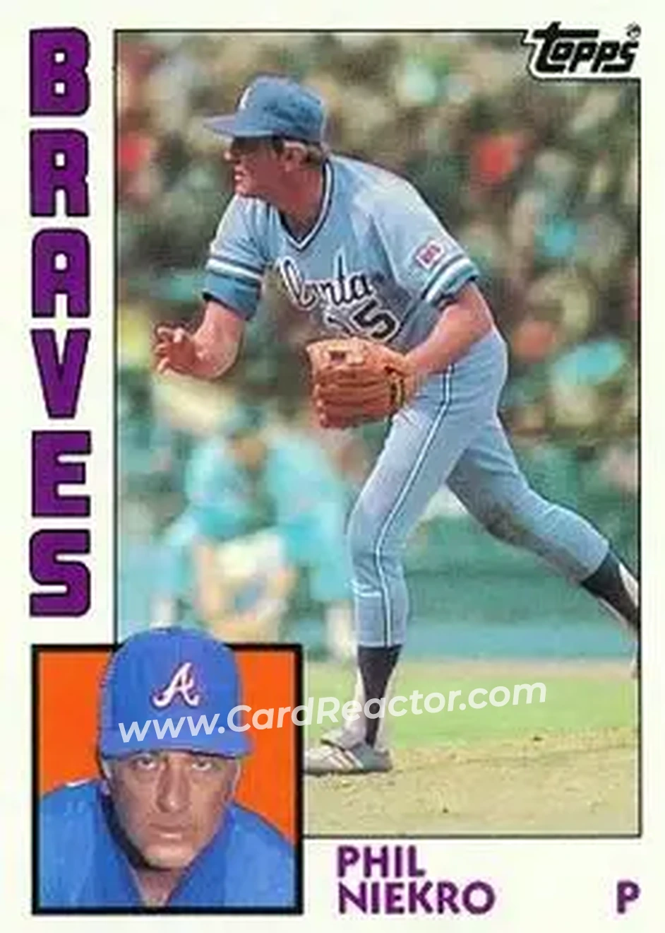 1984 Topps #650 - Phil Niekro - Atlanta Braves - Front