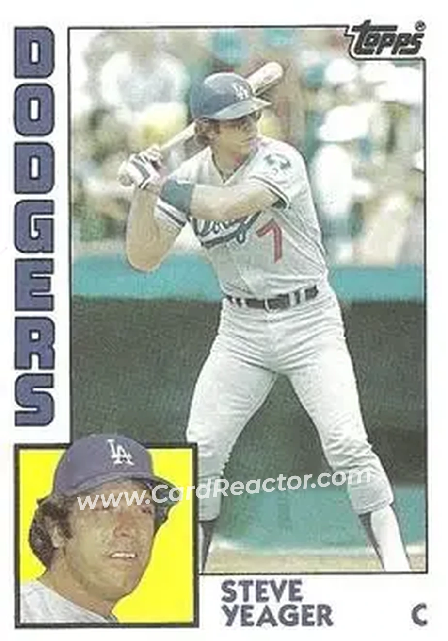 1984 Topps #661 - Steve Yeager - Los Angeles Dodgers - Front