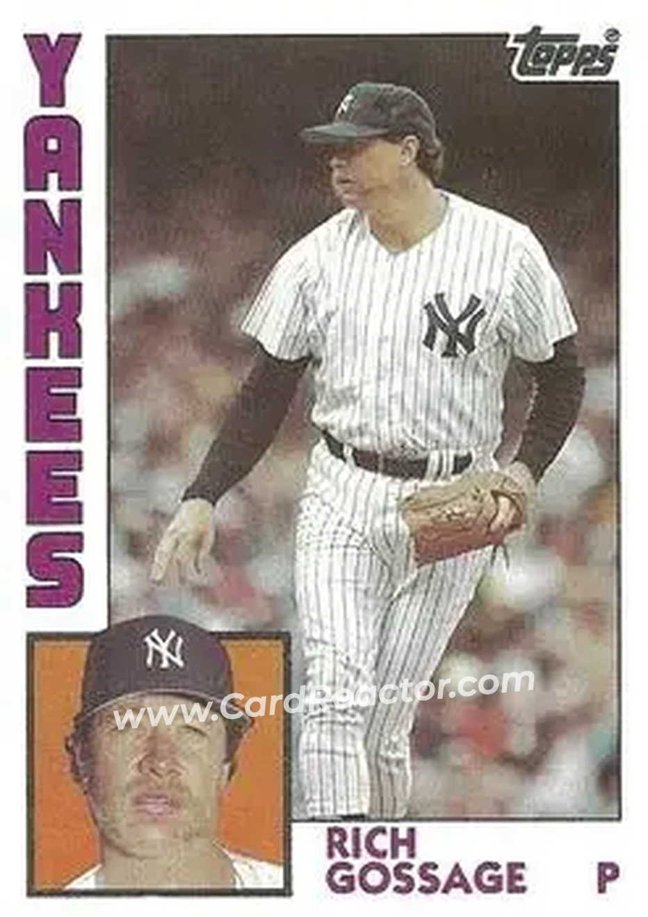 1984 Topps #670 - Rich Gossage - New York Yankees - Front