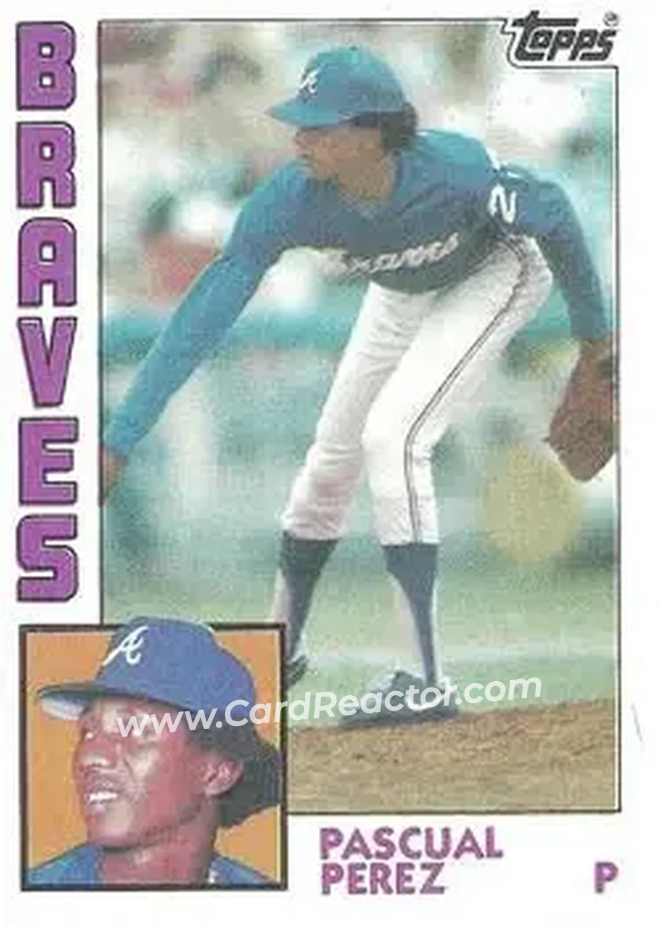 1984 Topps #675 - Pascual Perez - Atlanta Braves - Front