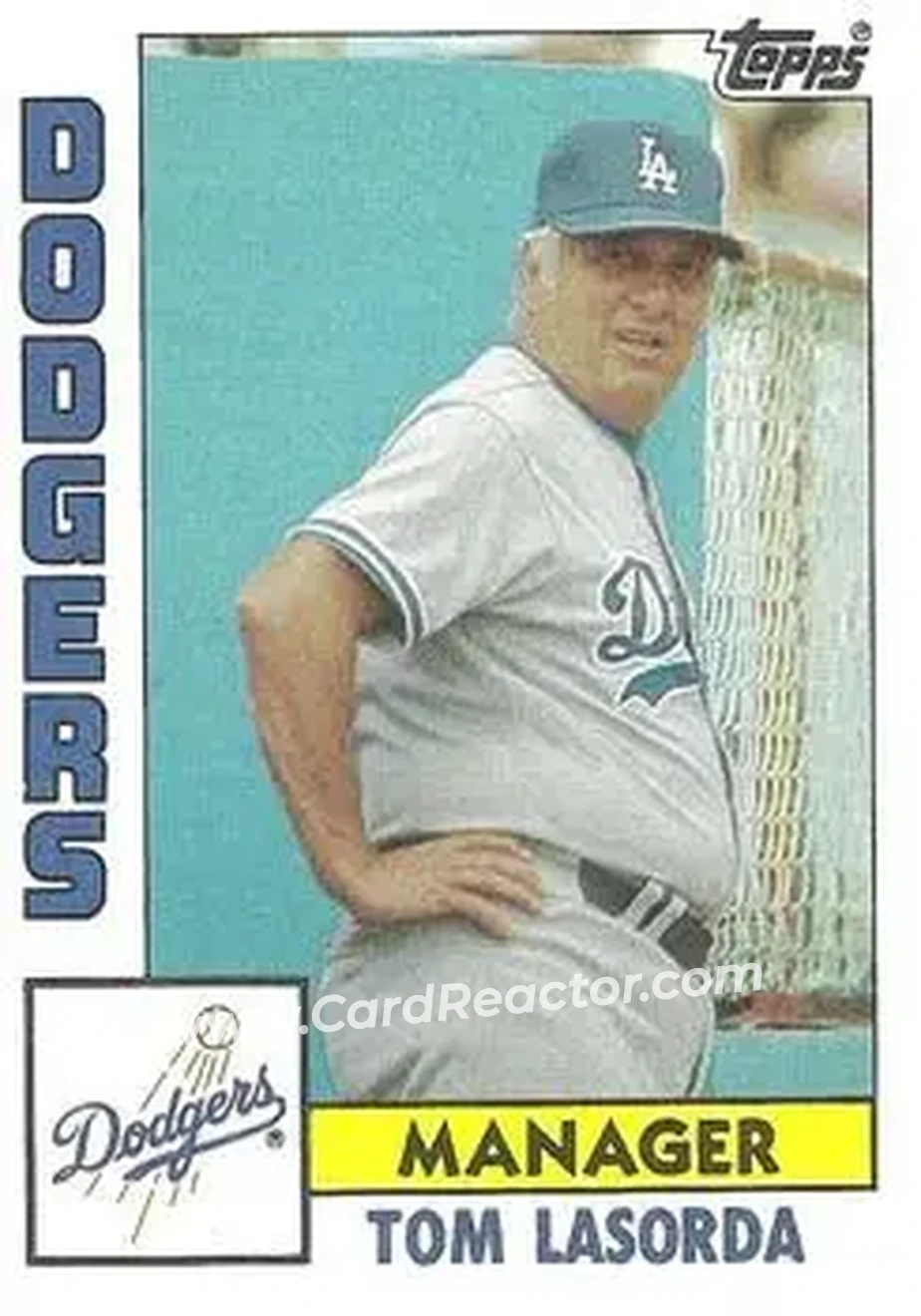 1984 Topps #681 - Tom Lasorda - Los Angeles Dodgers - Front